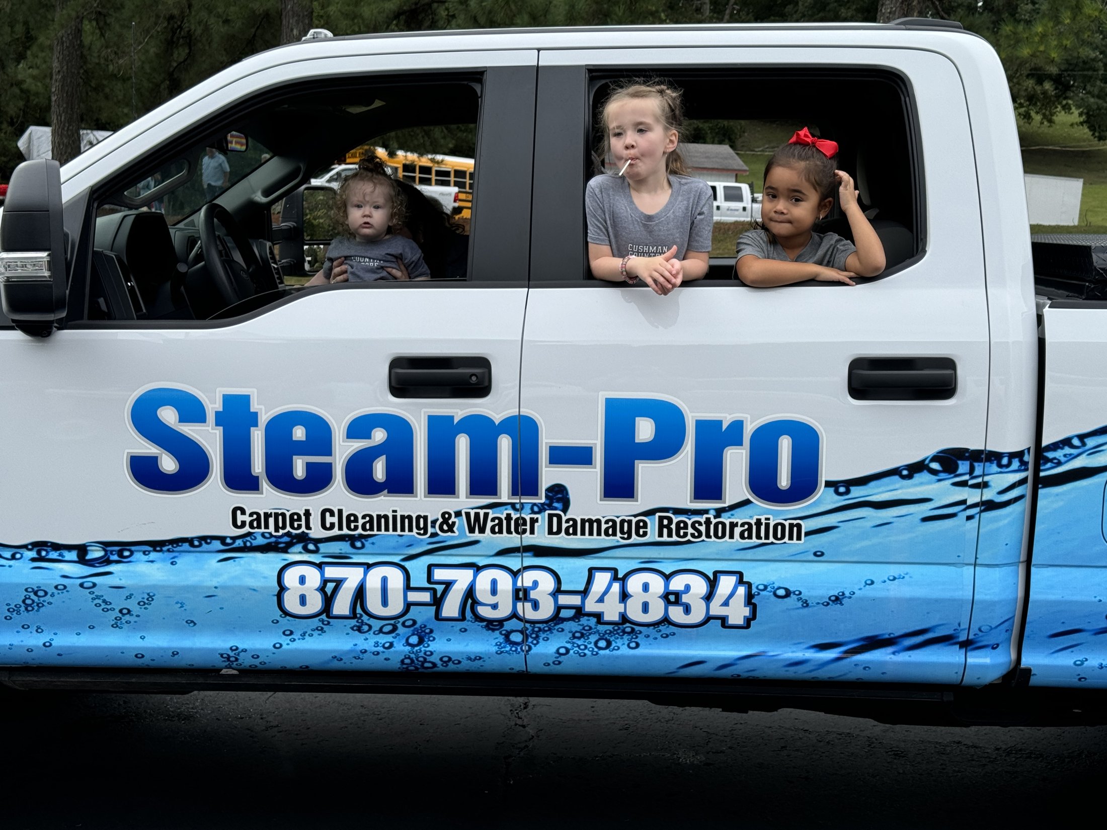 SteamPro truck with the family